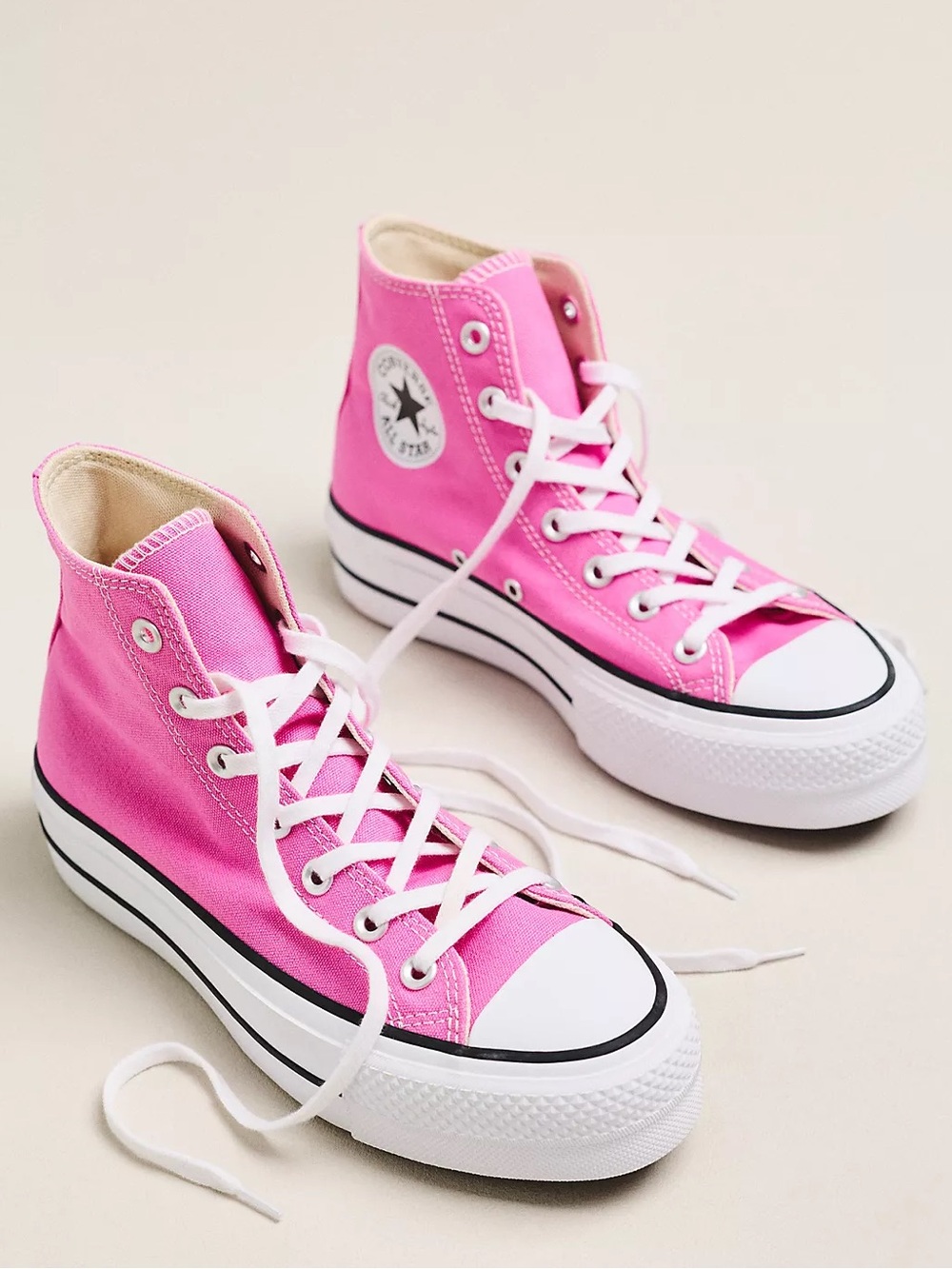 Converse Chuck Taylor All Star Lift Platform Canvas Sneakers Pink Size 6